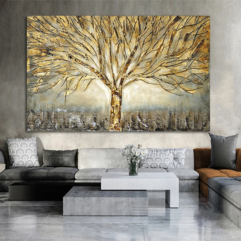 Gold Tree of Life Oil Painting